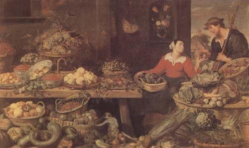 Frans Snyders Fruit and Vegetable Stall (mk14) France oil painting art